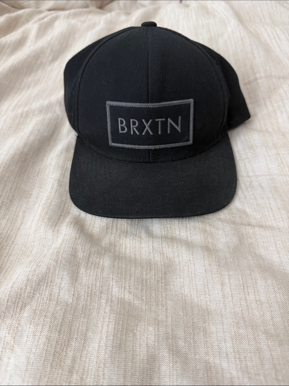 Brixton Black Cap with Gray BRXTN Patch
